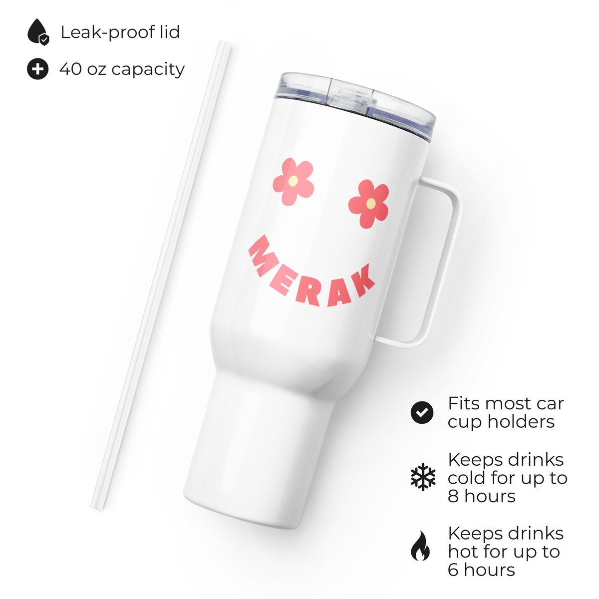 Merak Smiley Face Balkan Tumbler