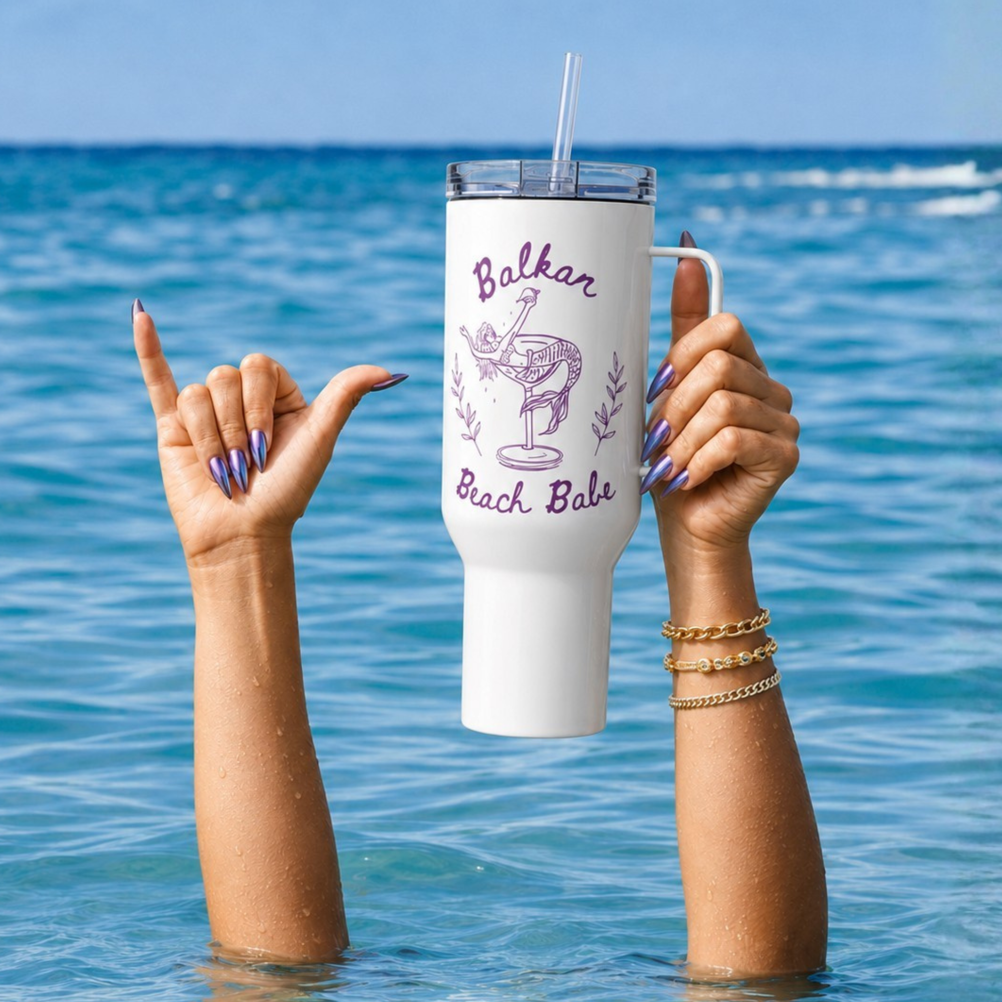 Balkan Beach Babe Tumbler