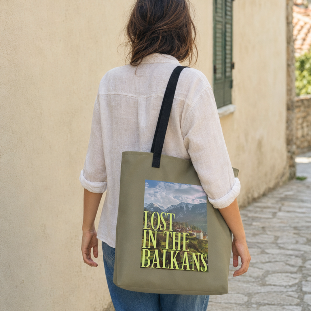 Out of Office: Lost in the Balkans Beach Tote Bag
