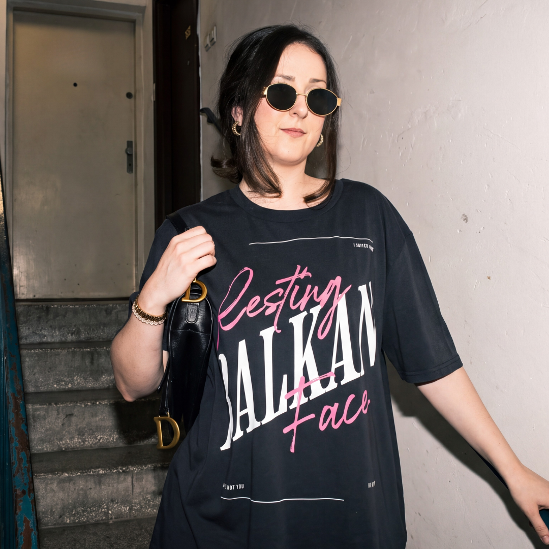 Resting Balkan Face Vintage Graphic Tee