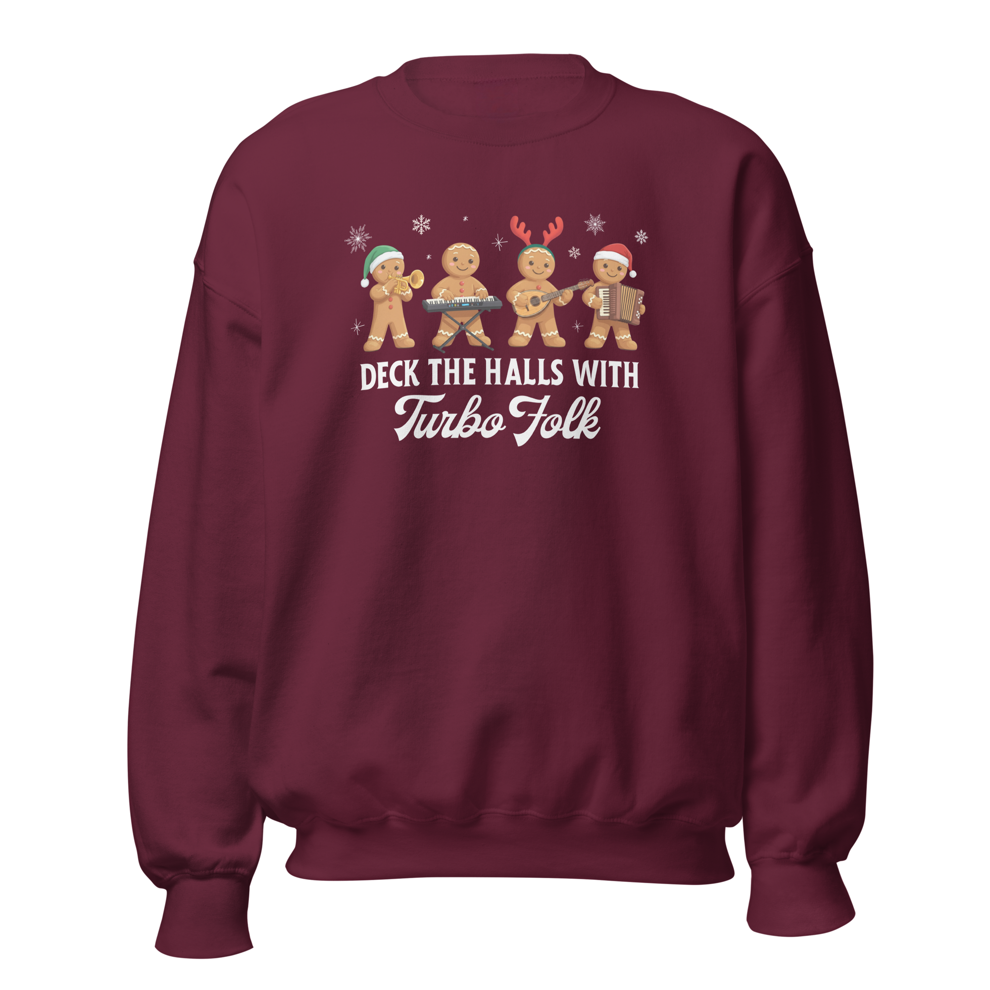 Balkan Turbo Folk Gingerbread Christmas Sweater