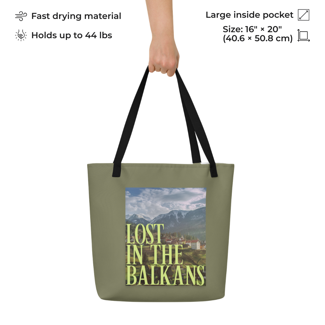 Out of Office: Lost in the Balkans Beach Tote Bag