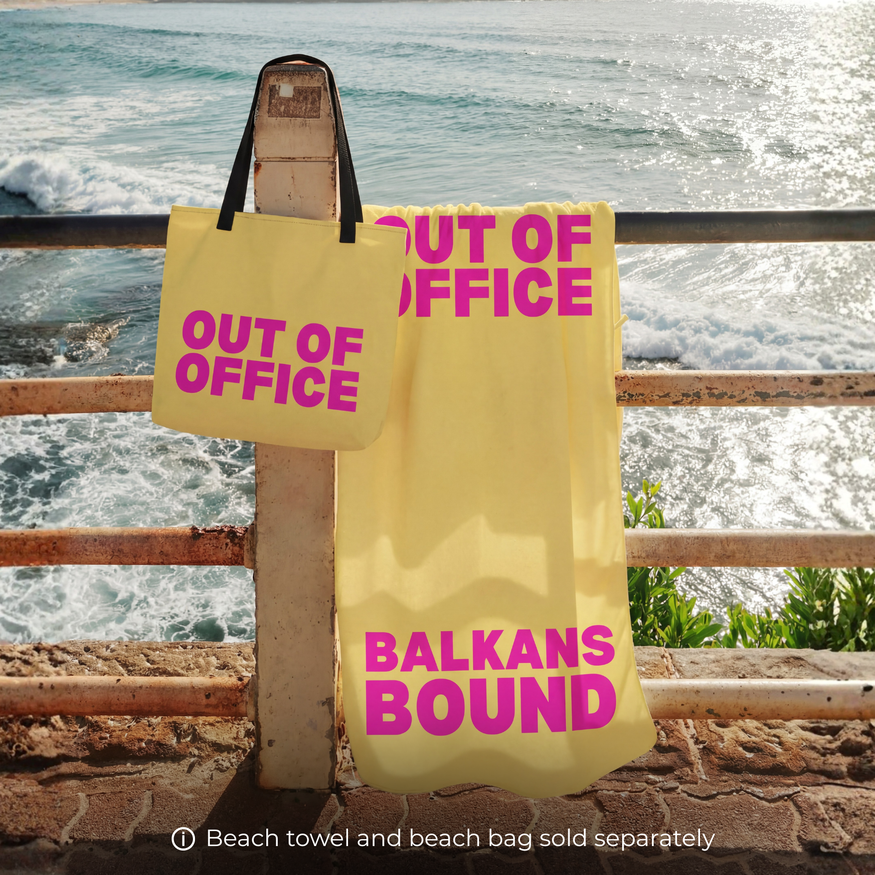 Out of Office: Balkans Bound Beach Tote Bag