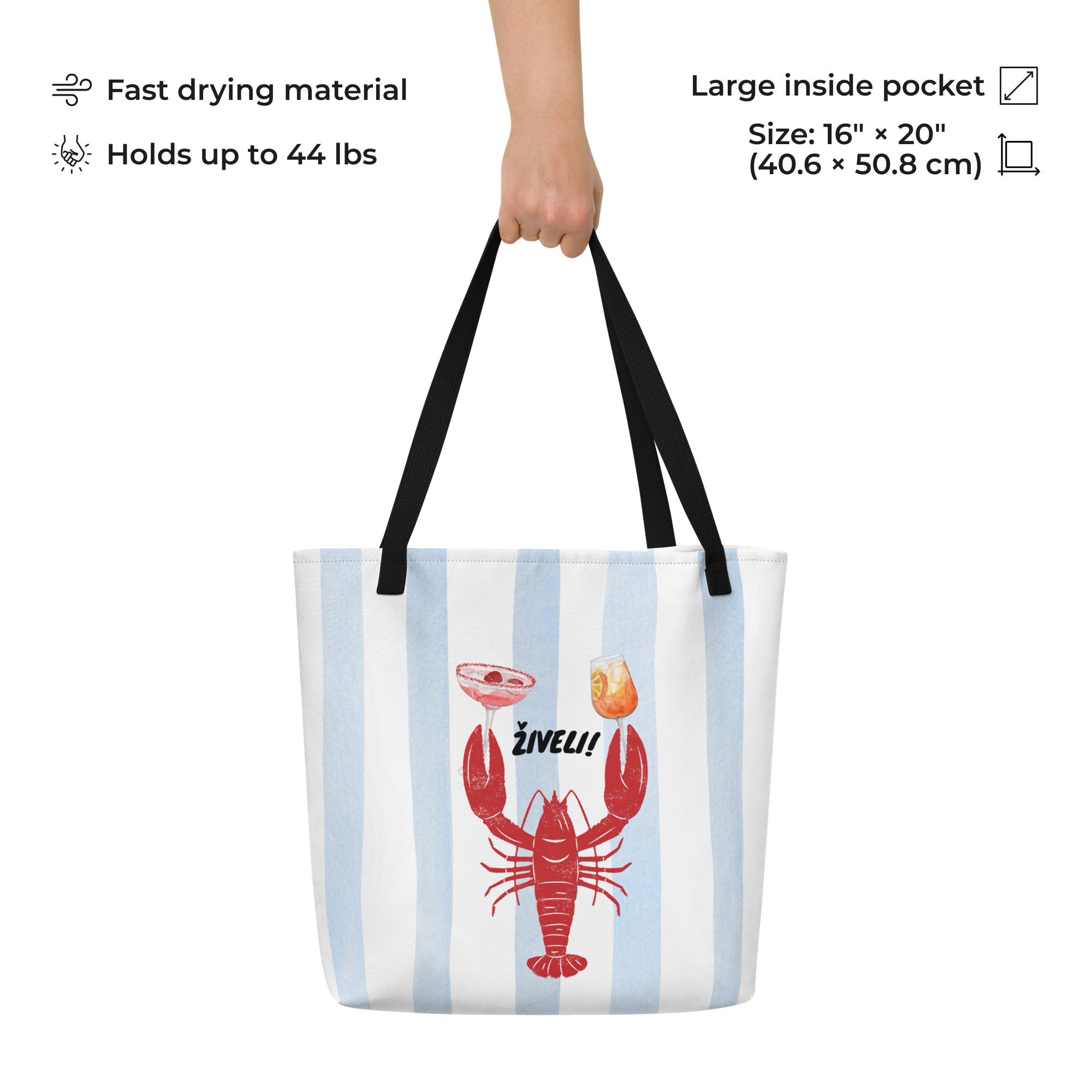 Serbian Živeli Beach Tote Bag