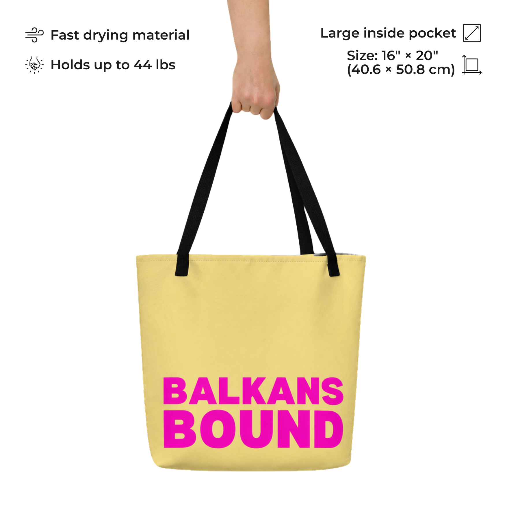 Out of Office: Balkans Bound Beach Tote Bag