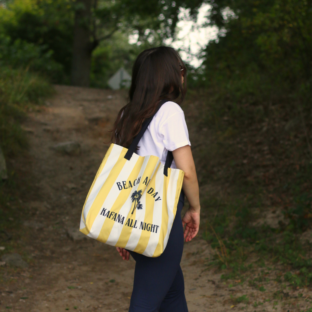 Beach All Day, Kafana All Night Tote Bag