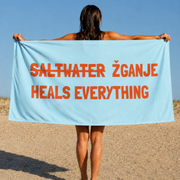 Žganje Heals Everything Beach Towel