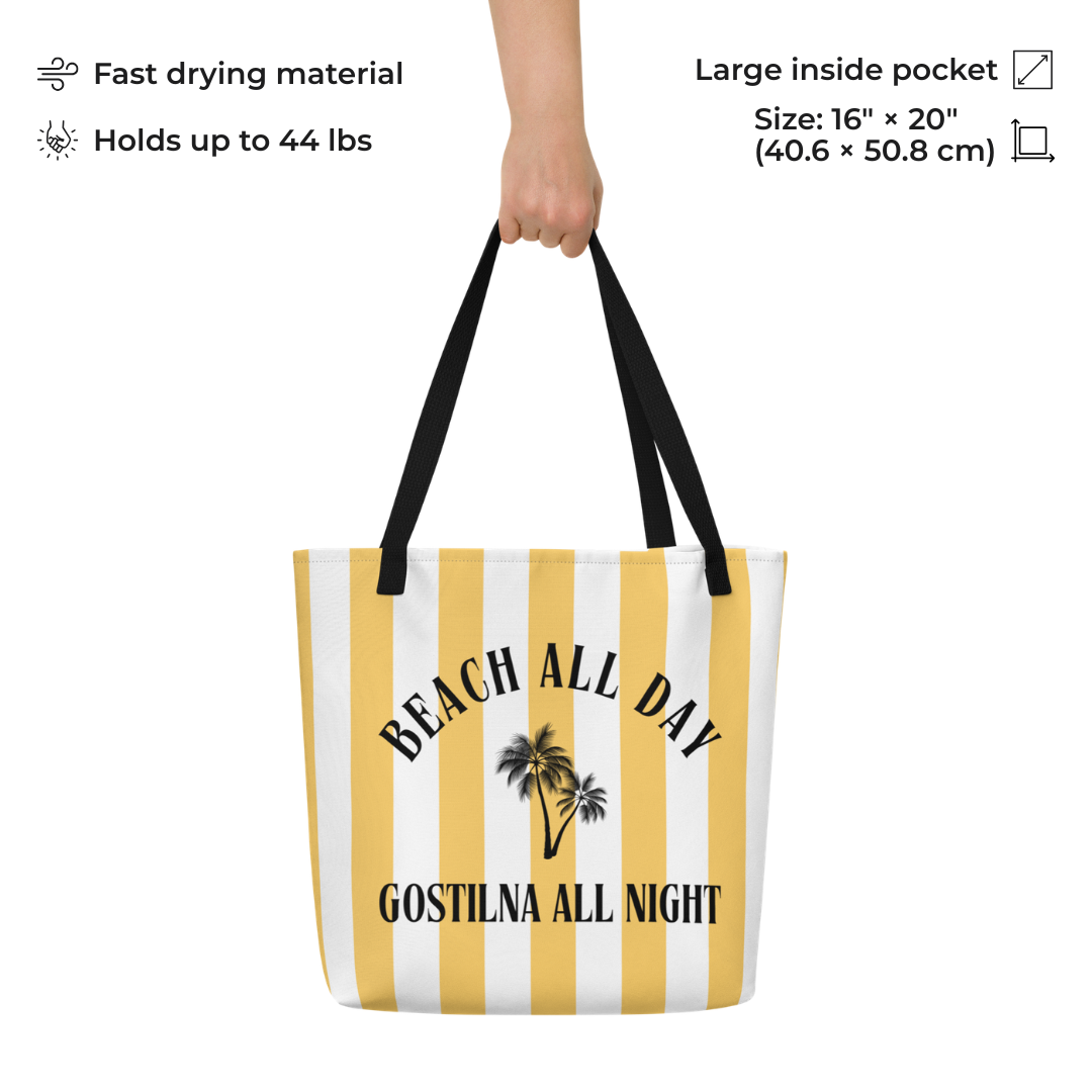 Slovenian Beach All Day, Gostilna All Night Tote Bag
