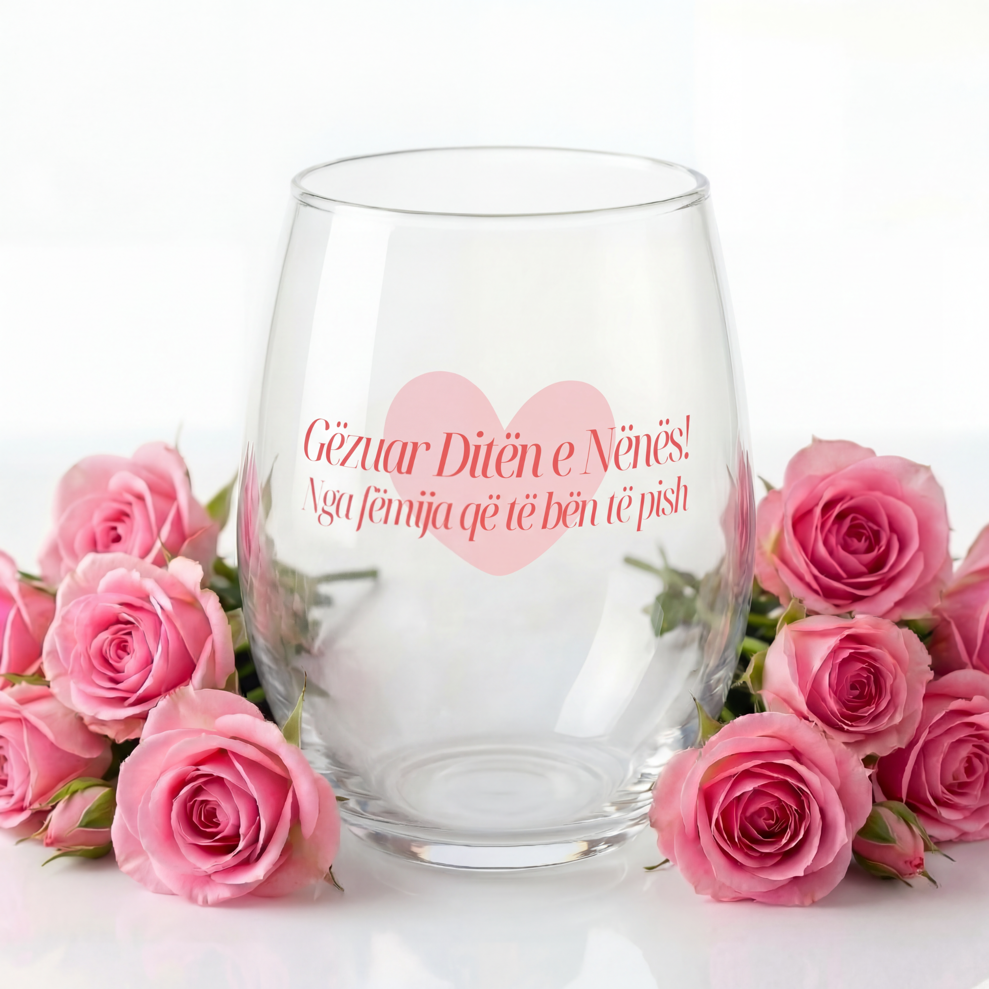 Albanian "Reason You Drink" Wine Glass