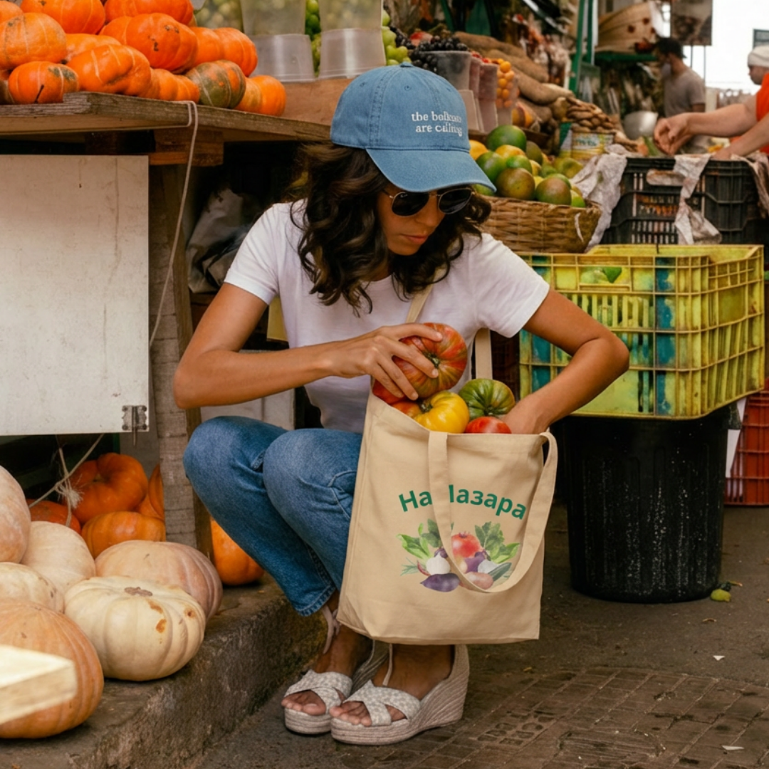 Bulgarian “На Пазара” Market Tote Bag