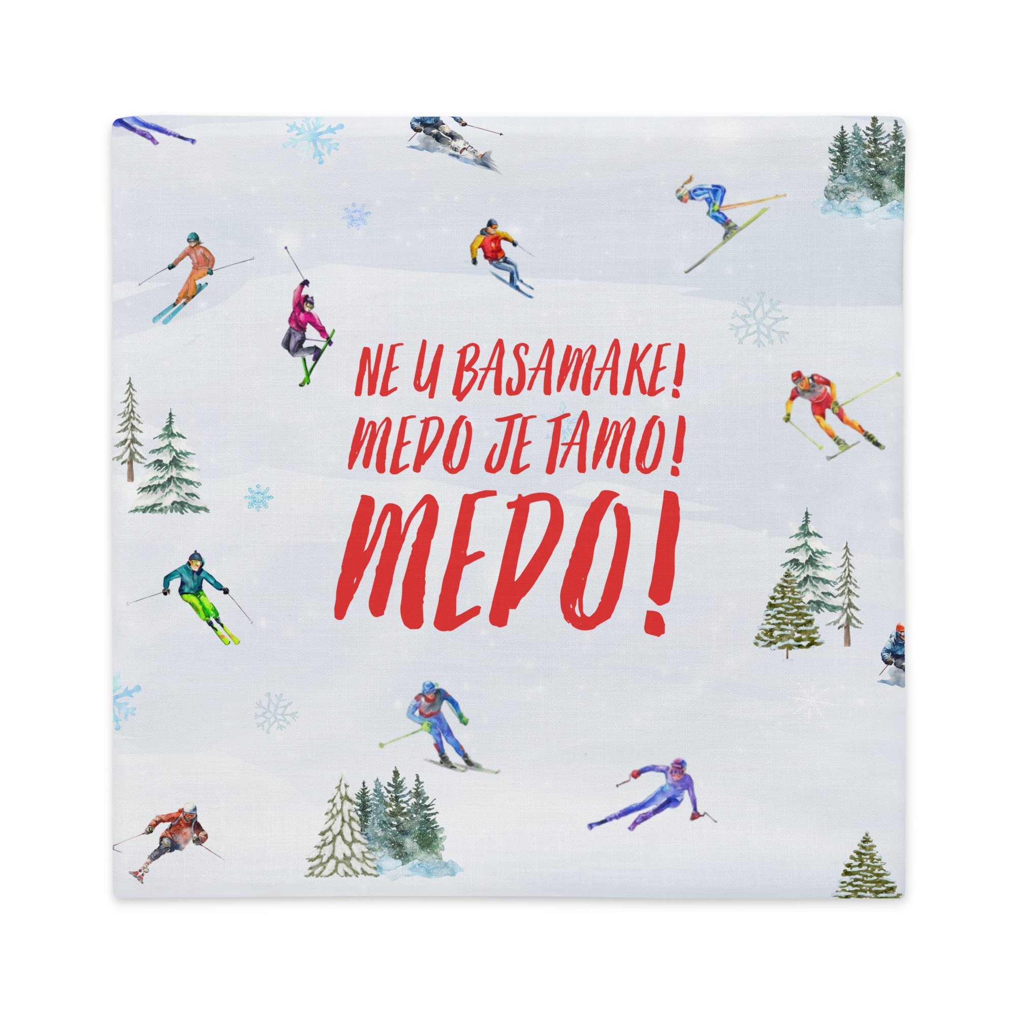 Bosnian Ski Lesson Pillow Case