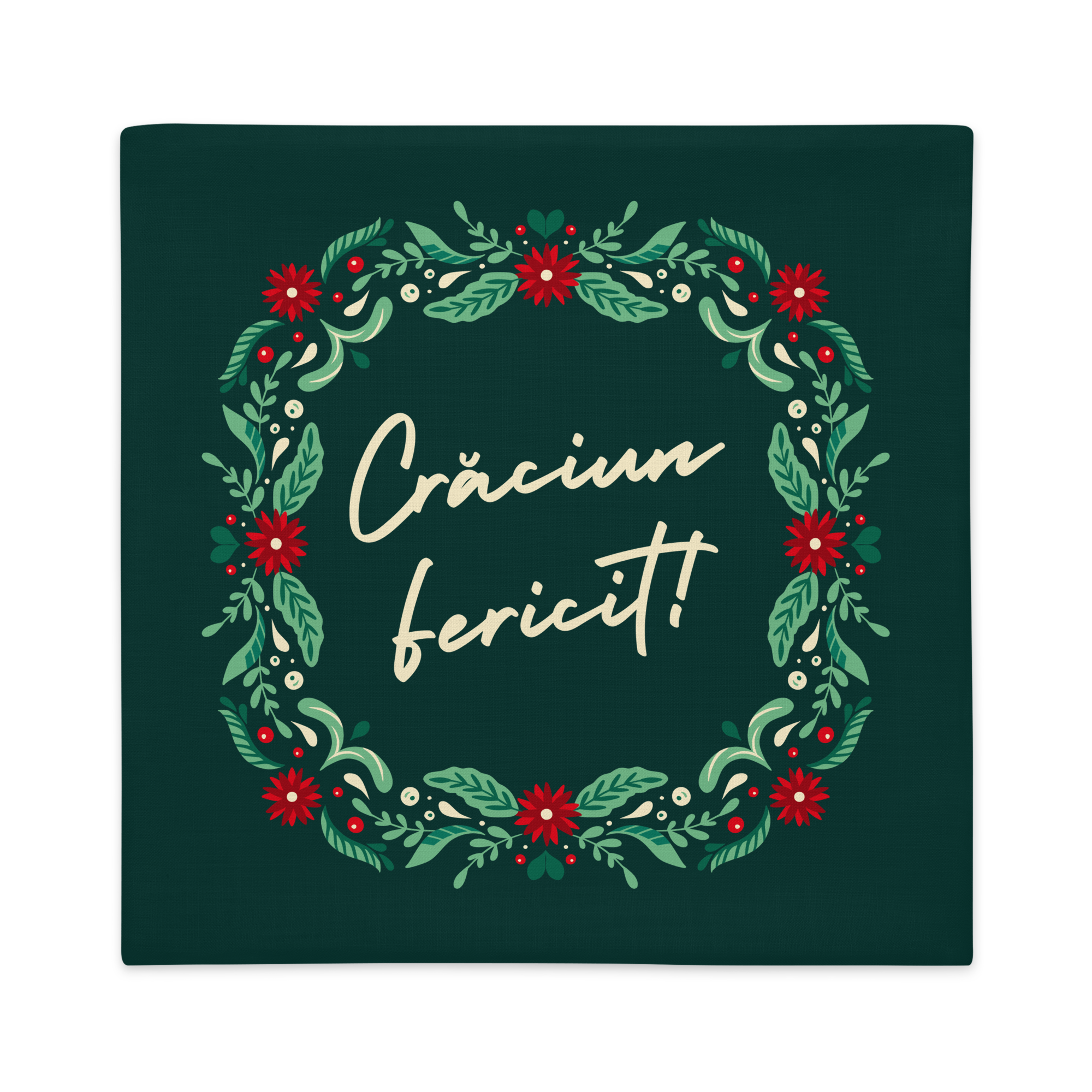 Romanian Christmas Pillow Case – Crăciun Fericit!