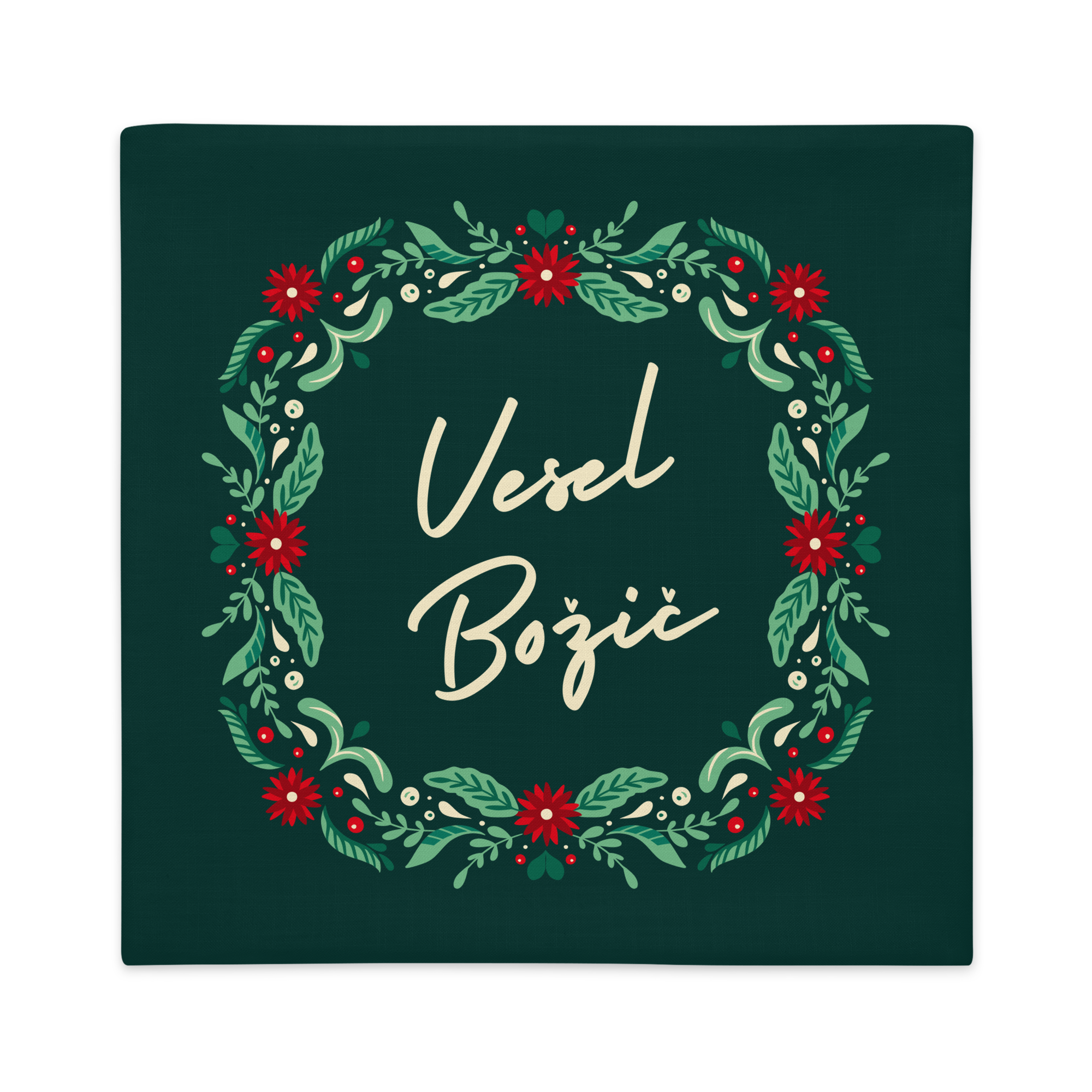 Slovenian Christmas Pillow Case – Vesel Božič!