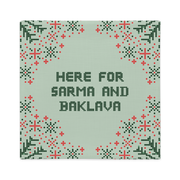 Balkan Christmas Pillow Case – Here for Sarma and Baklava