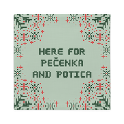 Slovenian Christmas Pillow Case – Here for Pečenka and Potica