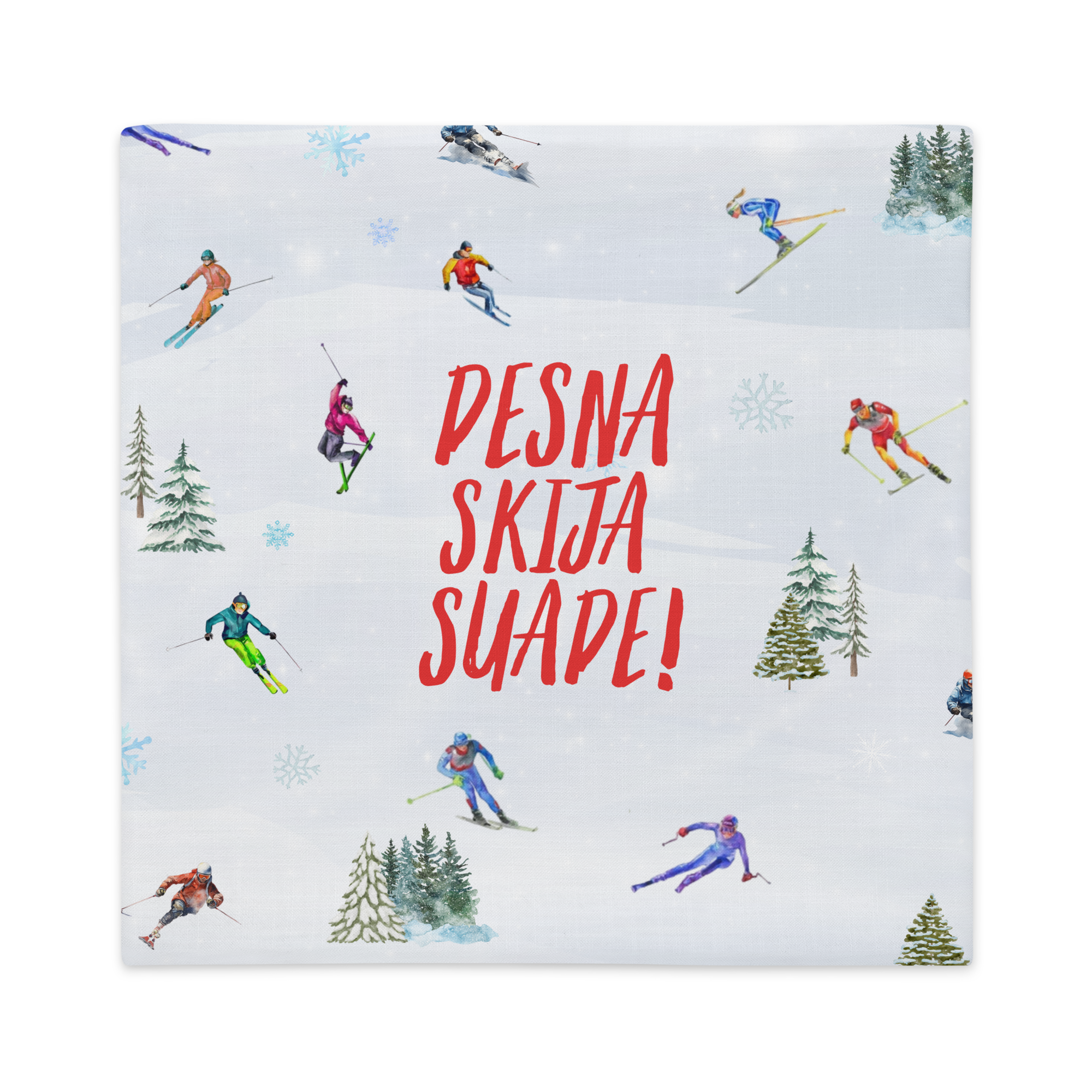 Bosnian Ski Lesson Pillow Case
