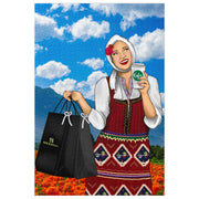 Croatian girl in traditional clothing with Adriatic-inspired colors, 1000-piece puzzle.
