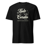 “Kolo Is My Cardio” Balkan dance shirt in vintage script.