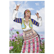 Kosovar girl in traditional clothing, 1000-piece puzzle.