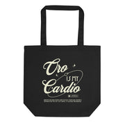 “Oro Is My Cardio” tote bag in vintage script for Montenegro and Macedonia.
