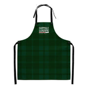 Romanian Christmas apron reading “Sarmale Loading,” green plaid holiday design.