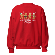 Chalga gingerbread Christmas sweater with gingerbread musicians.