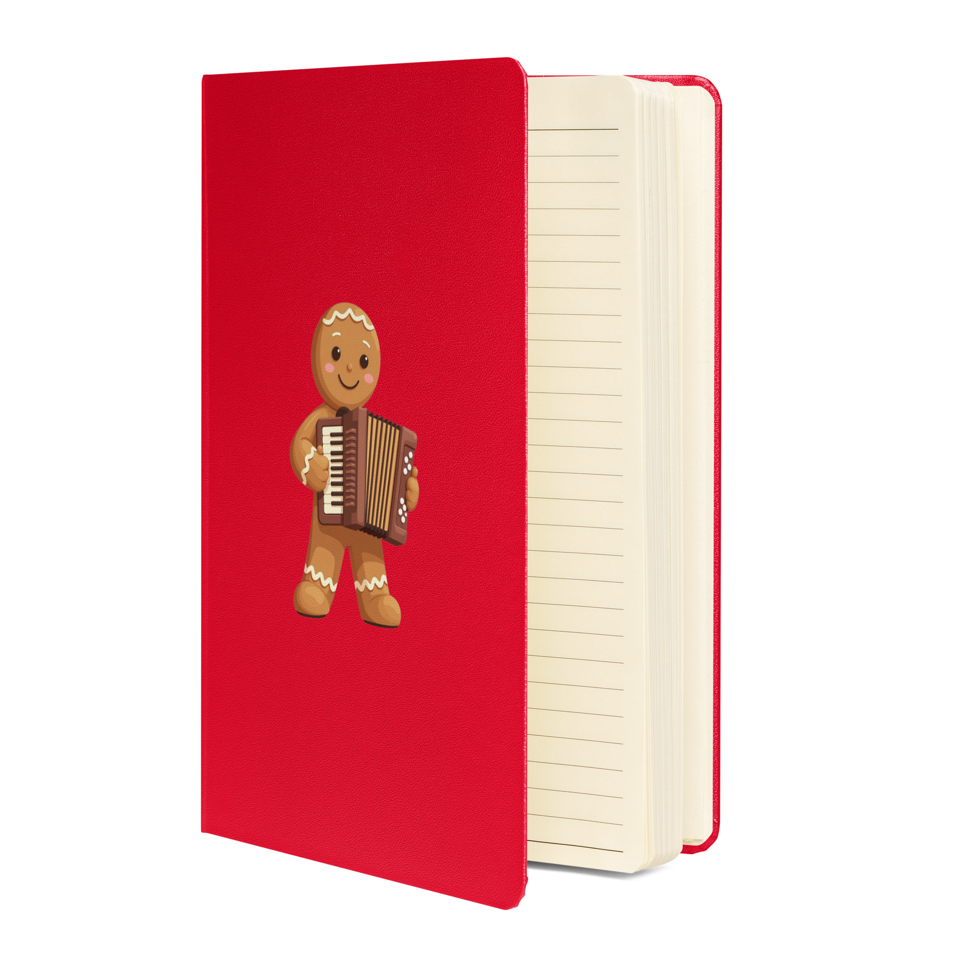 Balkan Christmas Hardcover Notebook – Gingerbread Accordion Man