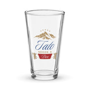 beer pint glass with tato needs a pivo macedonian dad design and mountain graphic