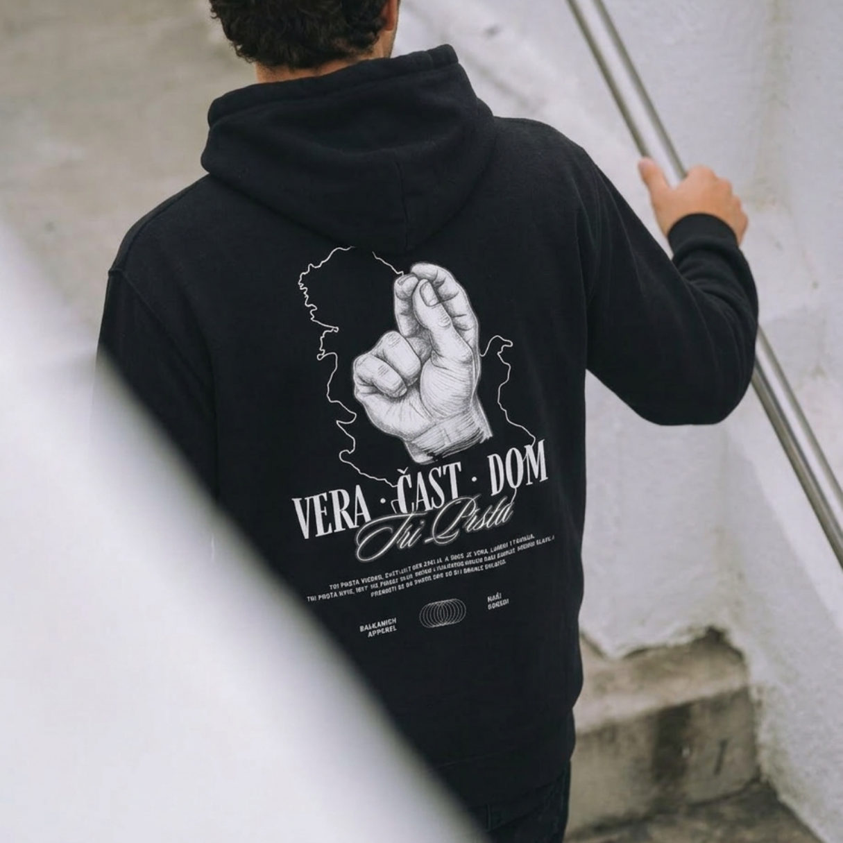 Serbian Tri Prsta Heritage Hoodie
