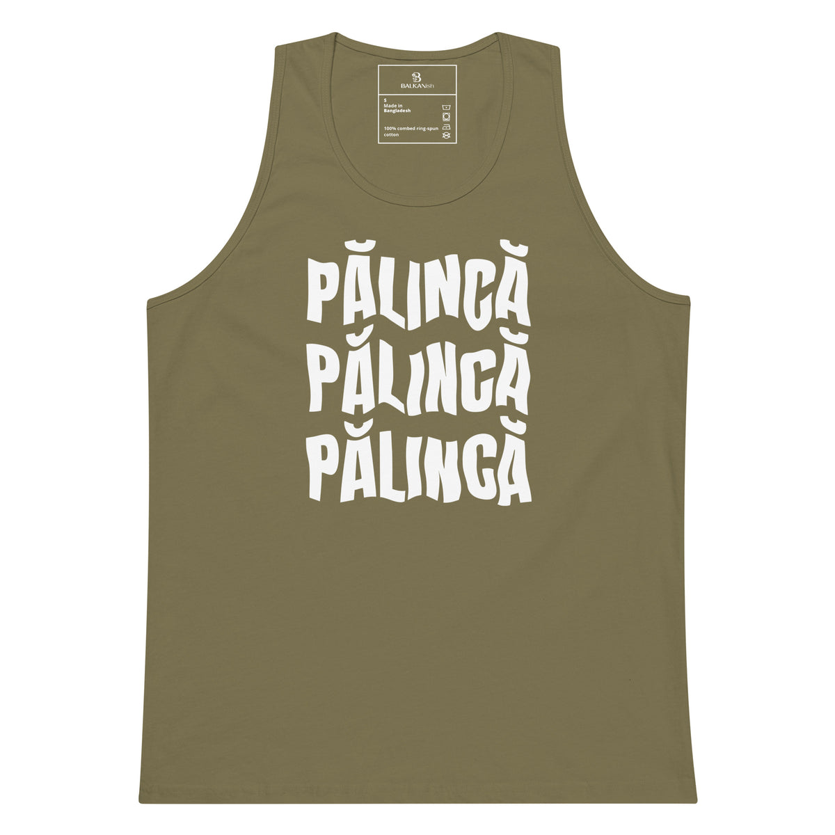 Pălincă men’s tank top inspired by Romanian culture and traditional fruit brandy