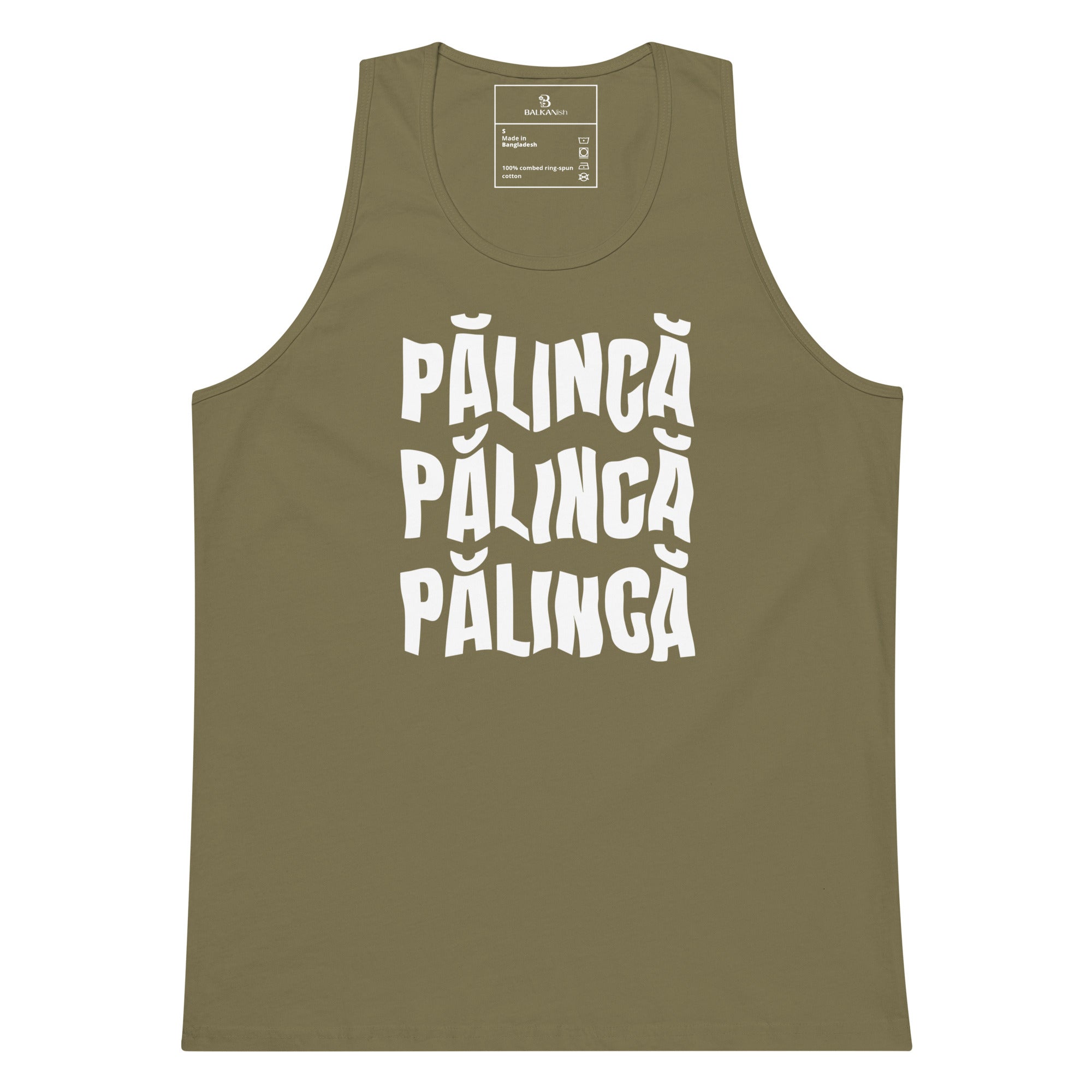 Pălincă men’s tank top inspired by Romanian culture and traditional fruit brandy
