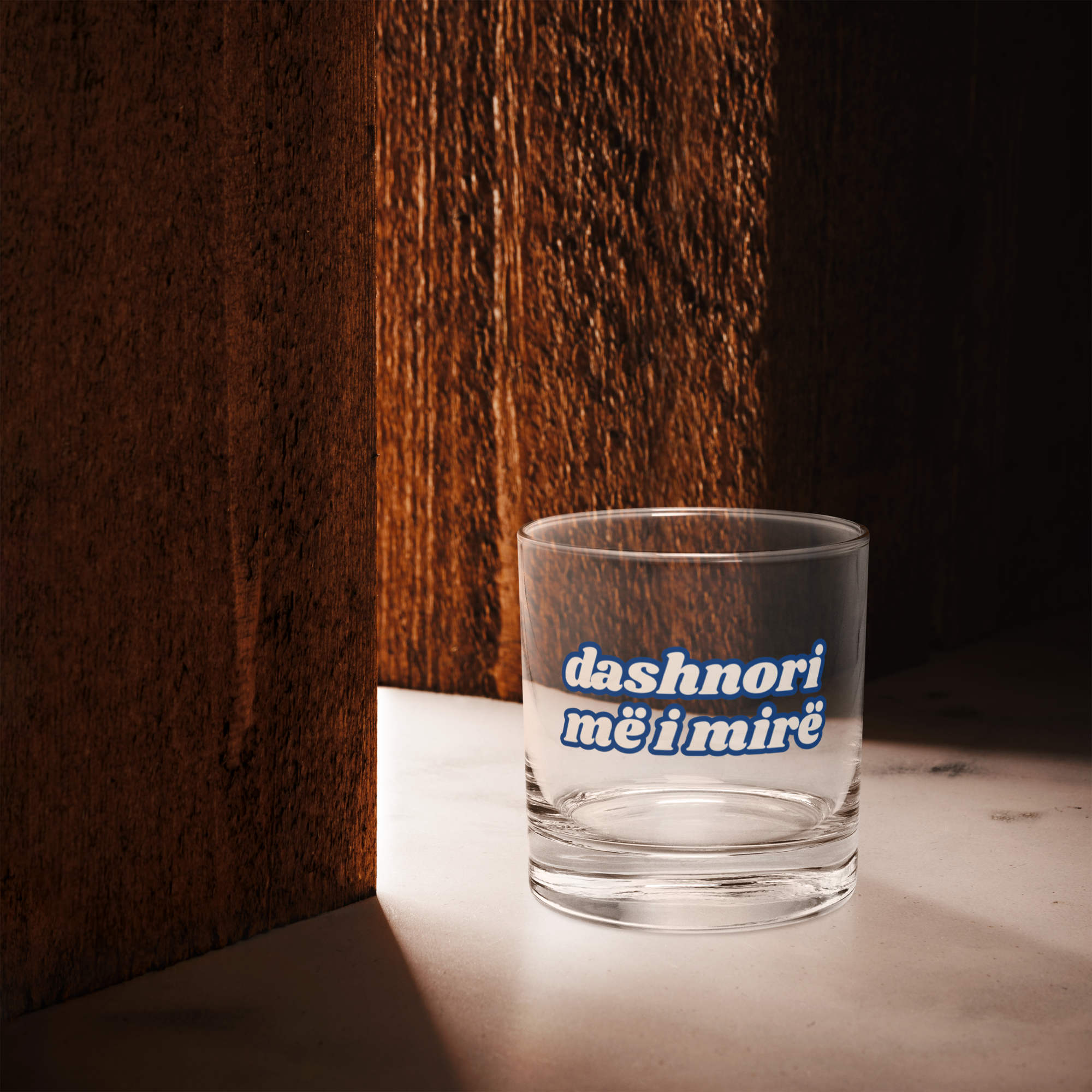 "Best Lover" Rocks Glass (Albanian)