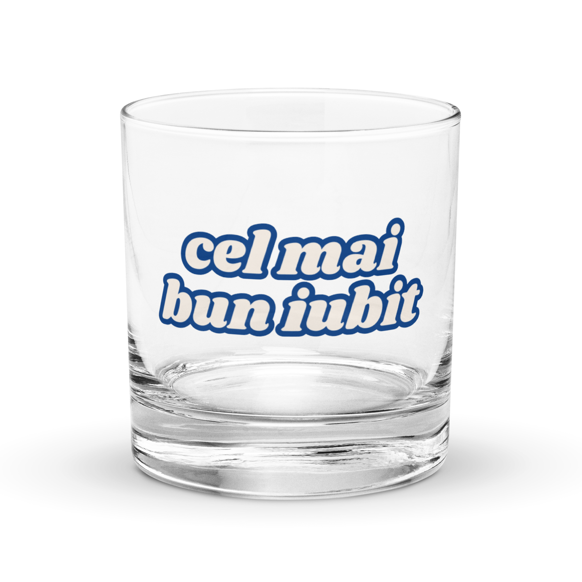 "Best Lover" Rocks Glass (Romanian)