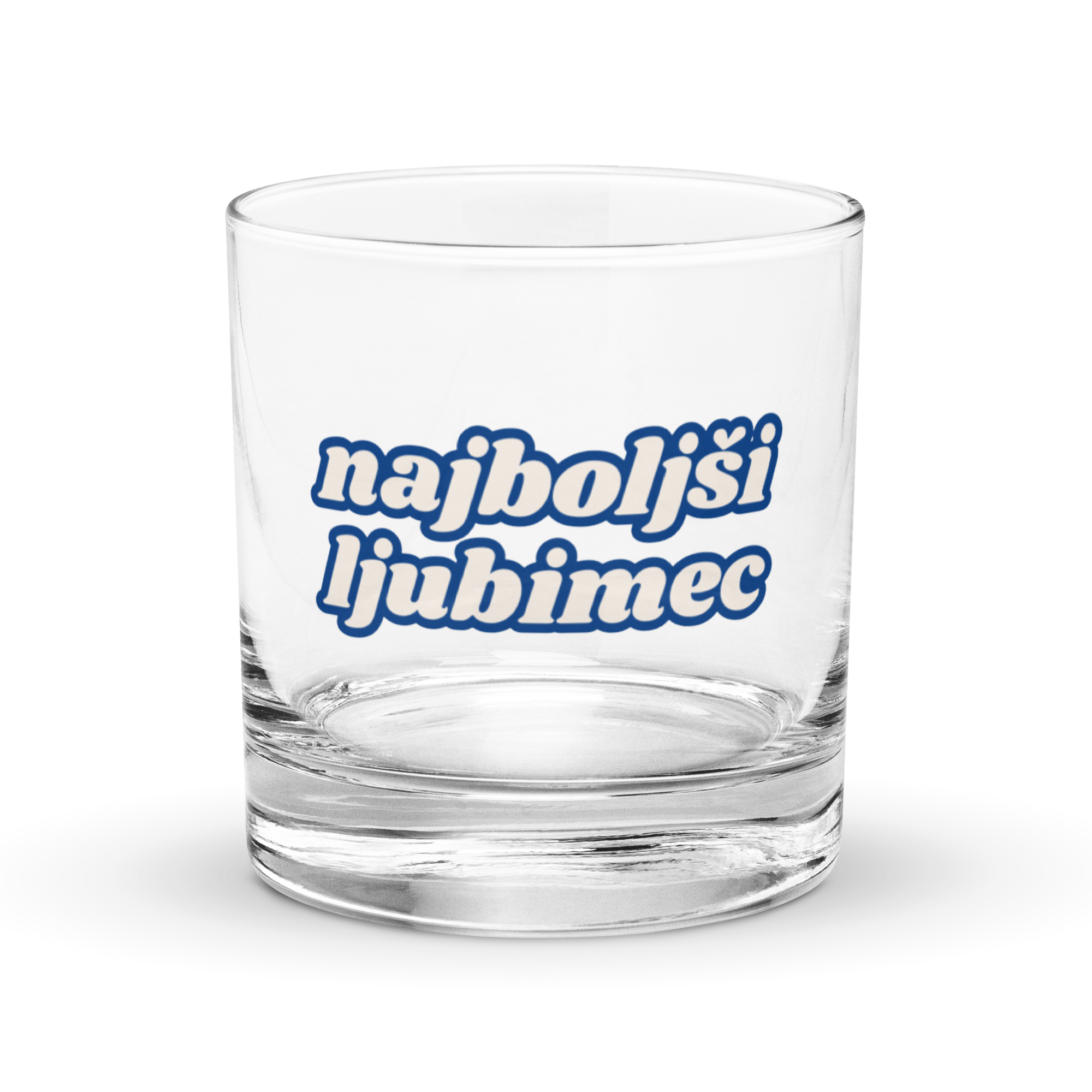 "Best Lover" Rocks Glass (Slovenian)
