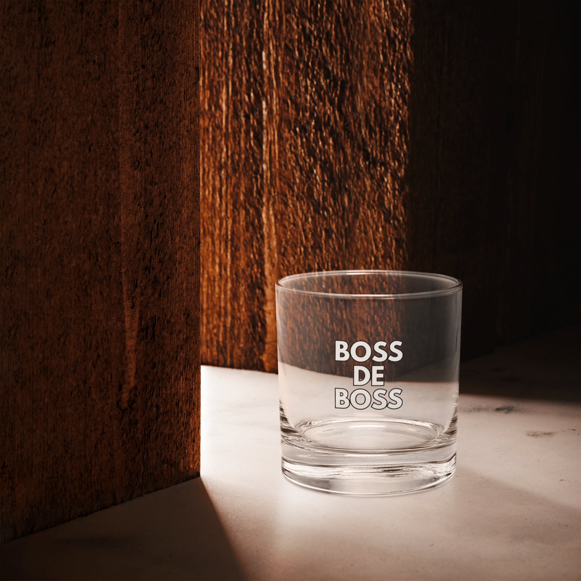 Romanian Boss Rocks Glass