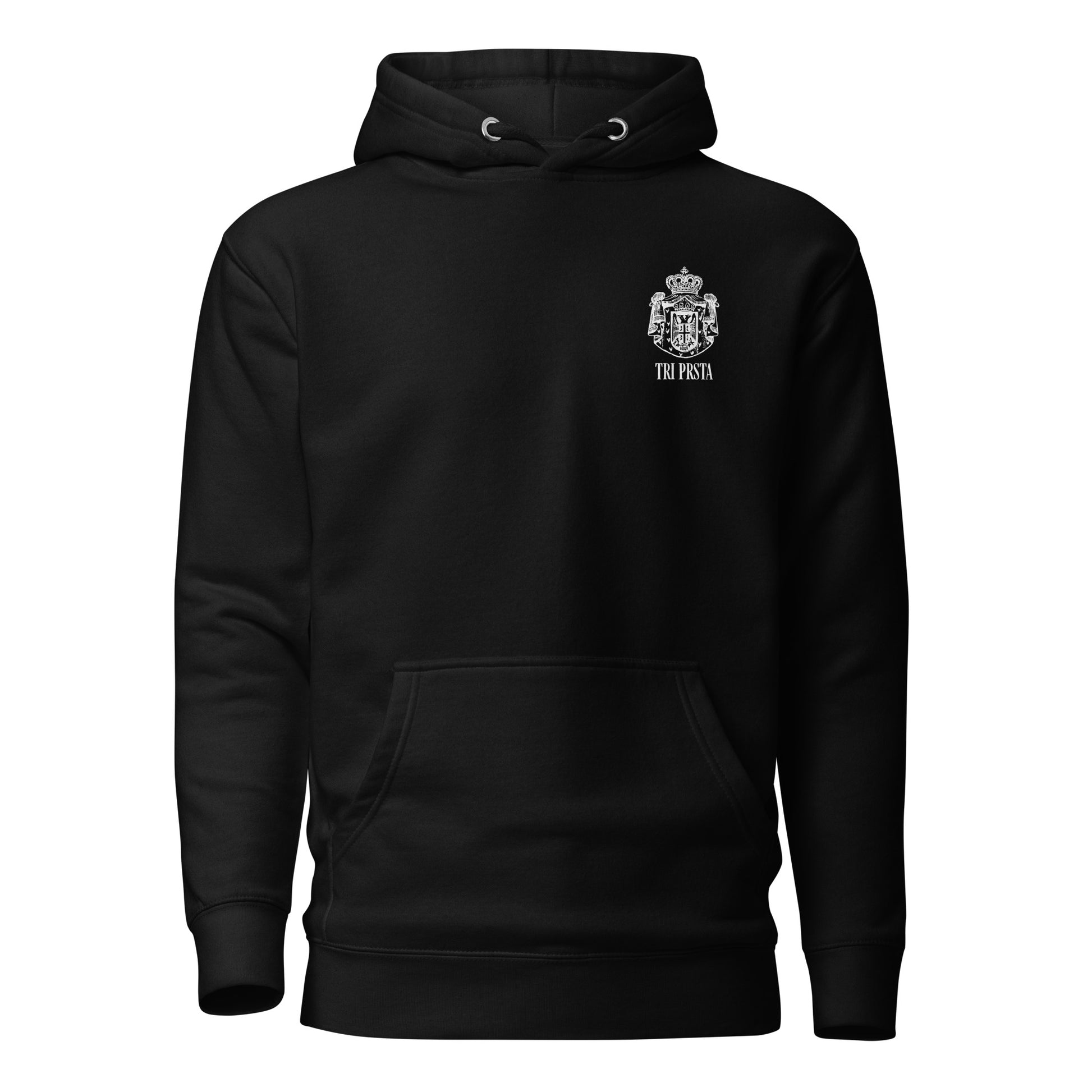 Serbian Tri Prsta hoodie with Serbian coat of arms and Tri Prsta text