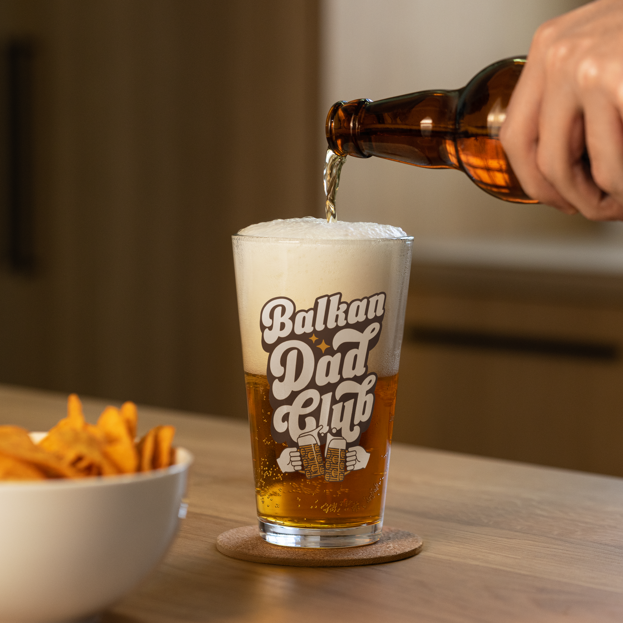 Balkan Dad Club Pint Glass