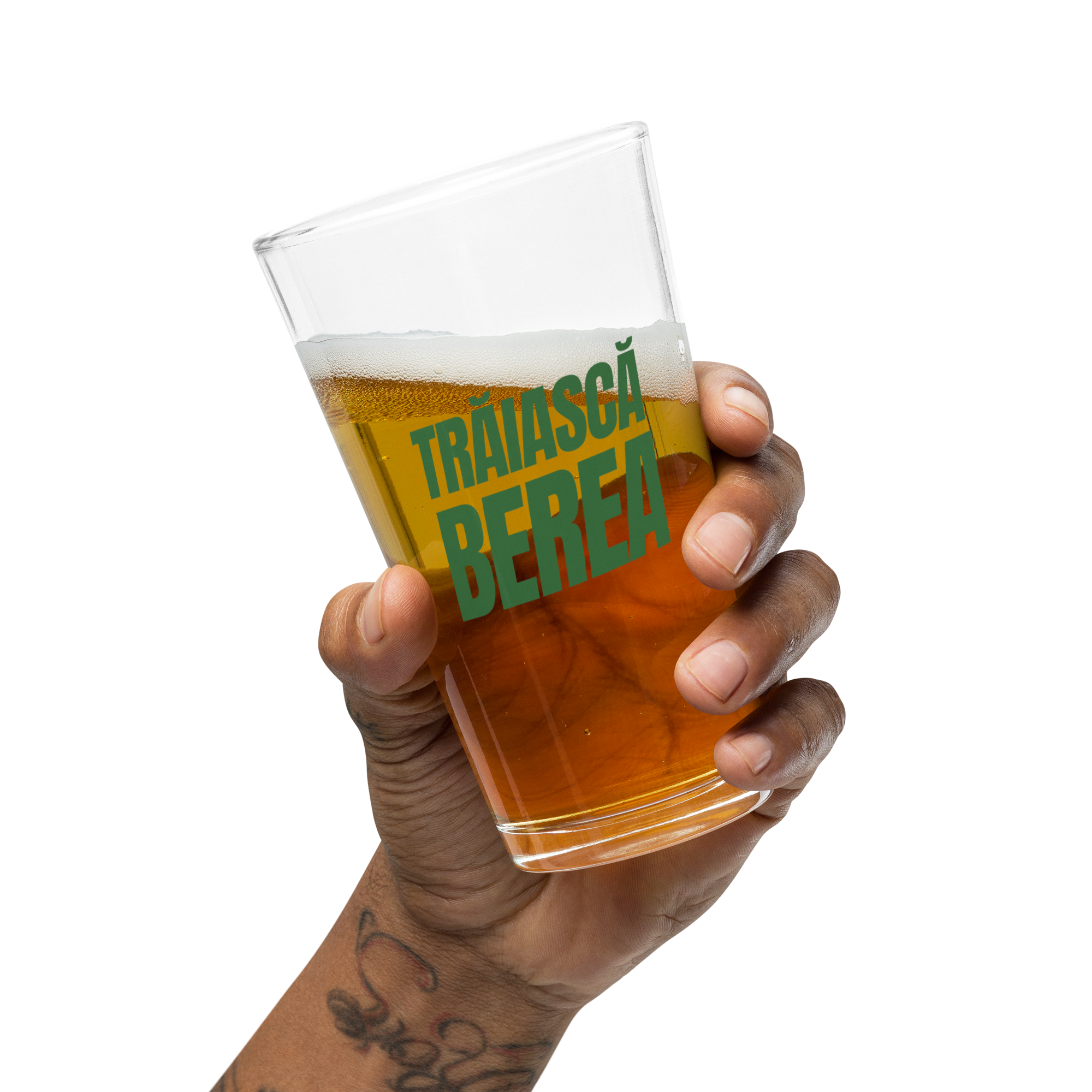 Romanian Trăiască Berea Pint Glass