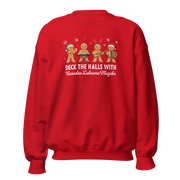 Slovenian gingerbread Christmas sweater with gingerbread musicians.