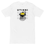 Slovenian Utihni streetwear t-shirt with bold minimalist typography