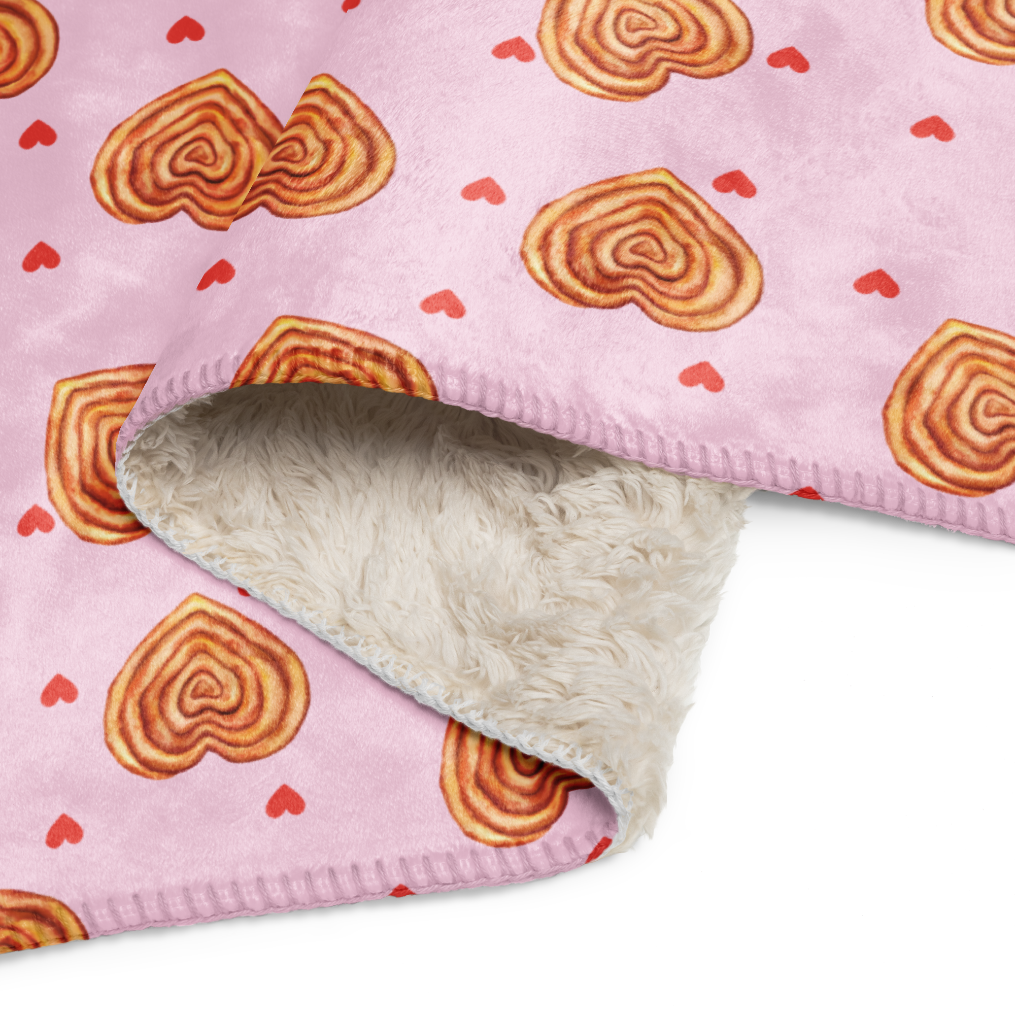 Heart-Shaped Burek Sherpa Blanket