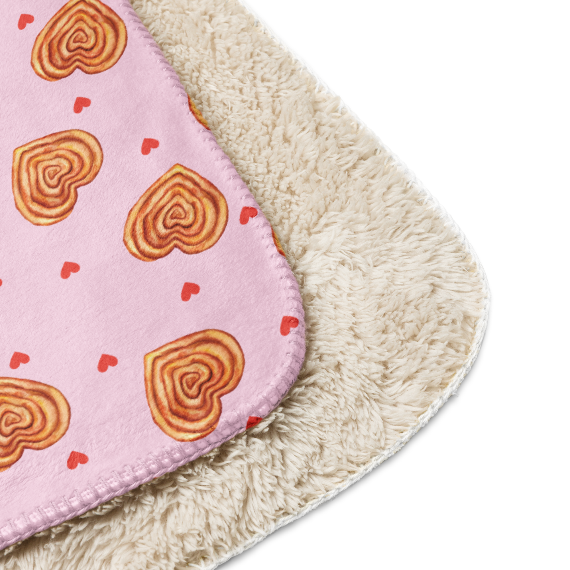Heart-Shaped Burek Sherpa Blanket