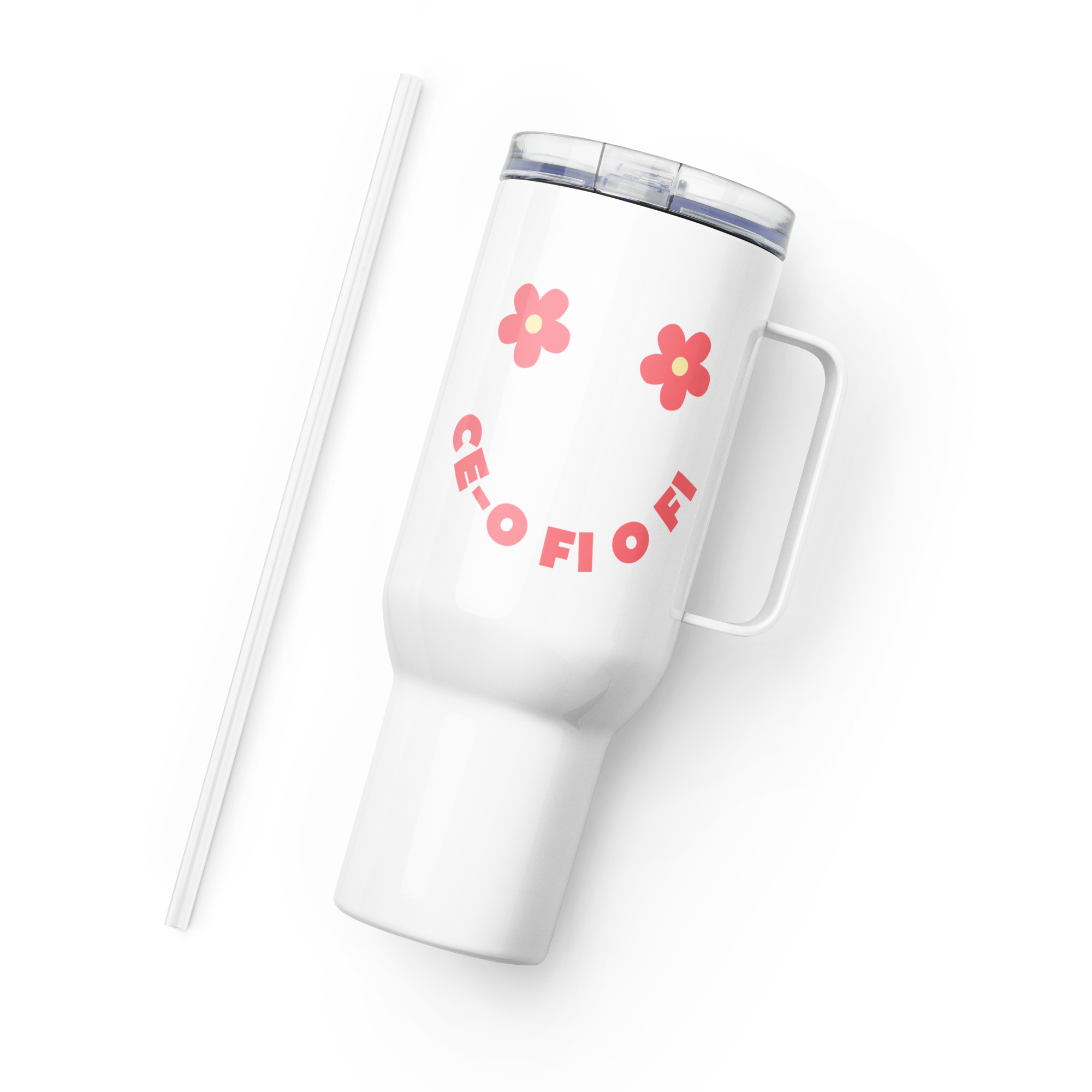 Ce-o Fi O Fi Smiley Face Romanian Tumbler