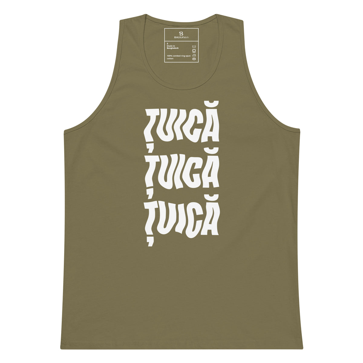 Țuică men’s tank top inspired by the traditional Romanian spirit