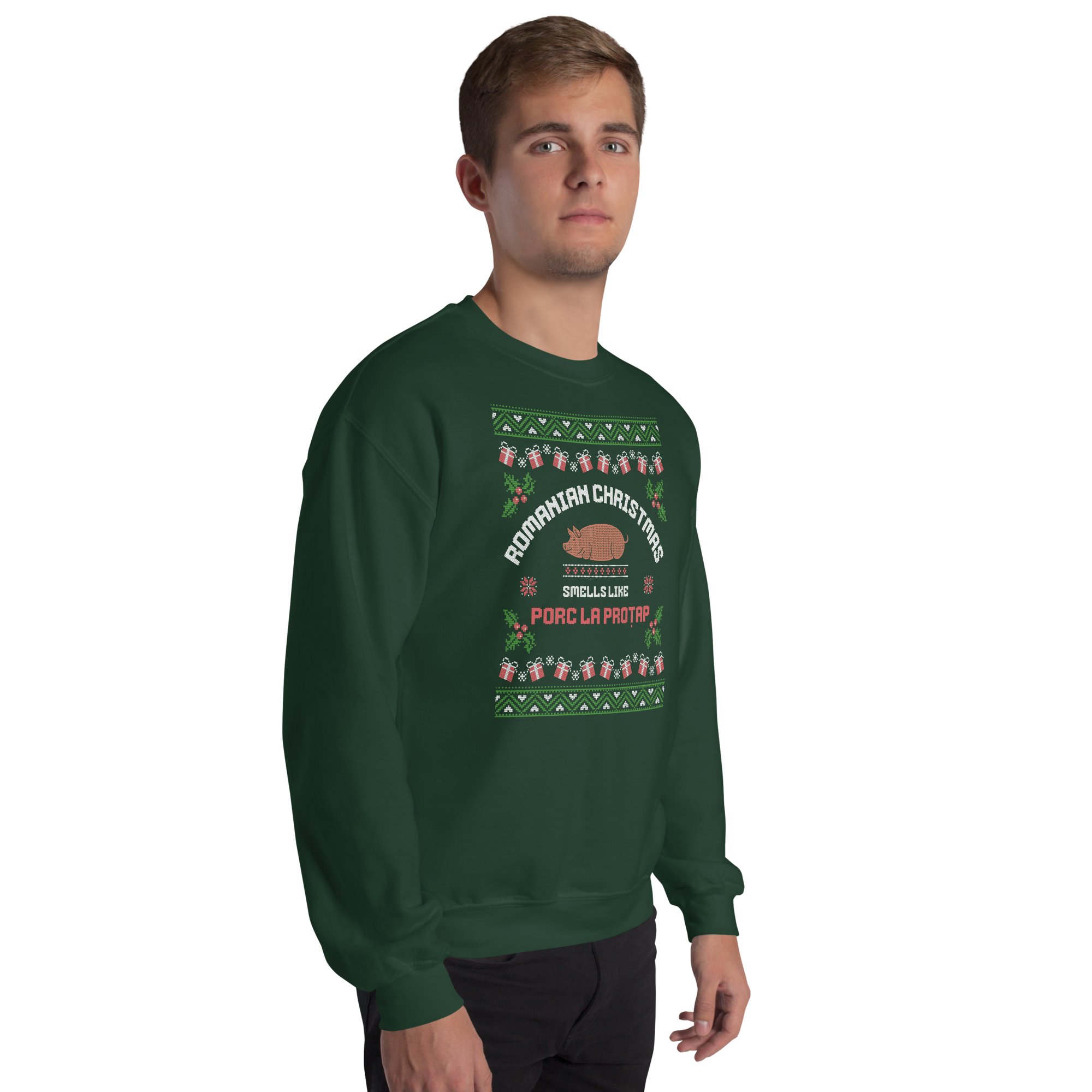 Romanian Christmas Smells Like Porc la Protap Sweater