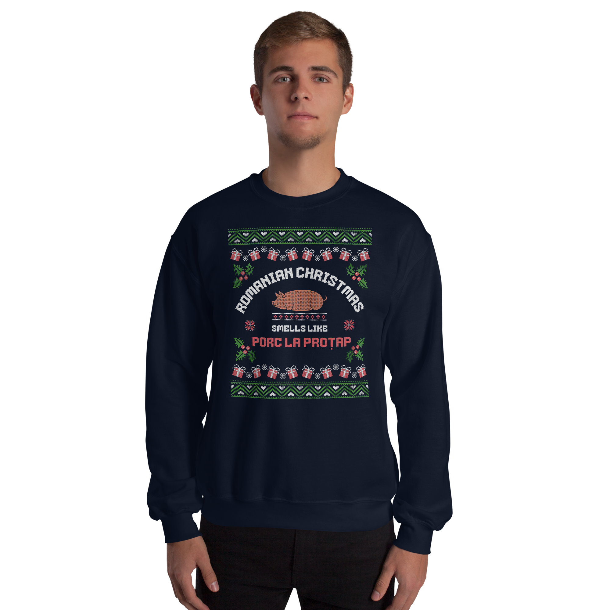 Romanian Christmas Smells Like Porc la Protap Sweater