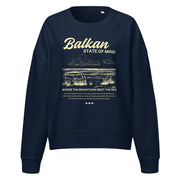 Balkan State of Mind women’s crewneck sweatshirt with vintage Balkan pride design